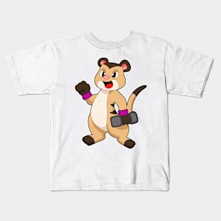 Meerkat with Dumbbell Kids T-Shirt